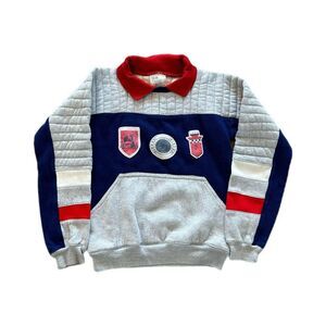 Vintage Hush Puppies Sweater Youth‎ M Rugby Streetwear 90s 80s Fleece Pullover